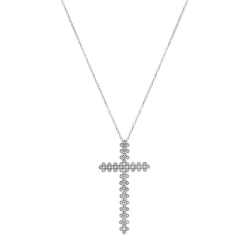 Gargantilha Cruz Ouro Branco